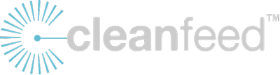 Image of Cleanfeed logo.  Cleanfeed is an I.P. Codec that allows voiceover artists to connect live to another studio.