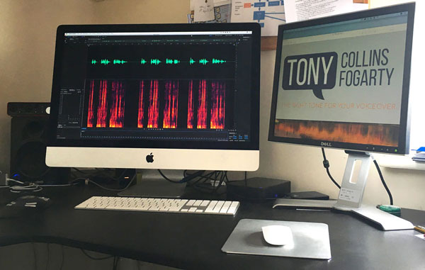 Audio Editing Suite for British Voiceover Talent Tony Collins Fogarty