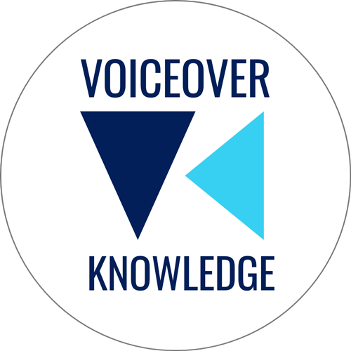 Voiceover Knowledge Logo. Voiceover Knowledge is a blog with articles about the voiceover industry and training.